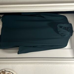 Zahra size small cowl neck forest green shift dress worn once like new